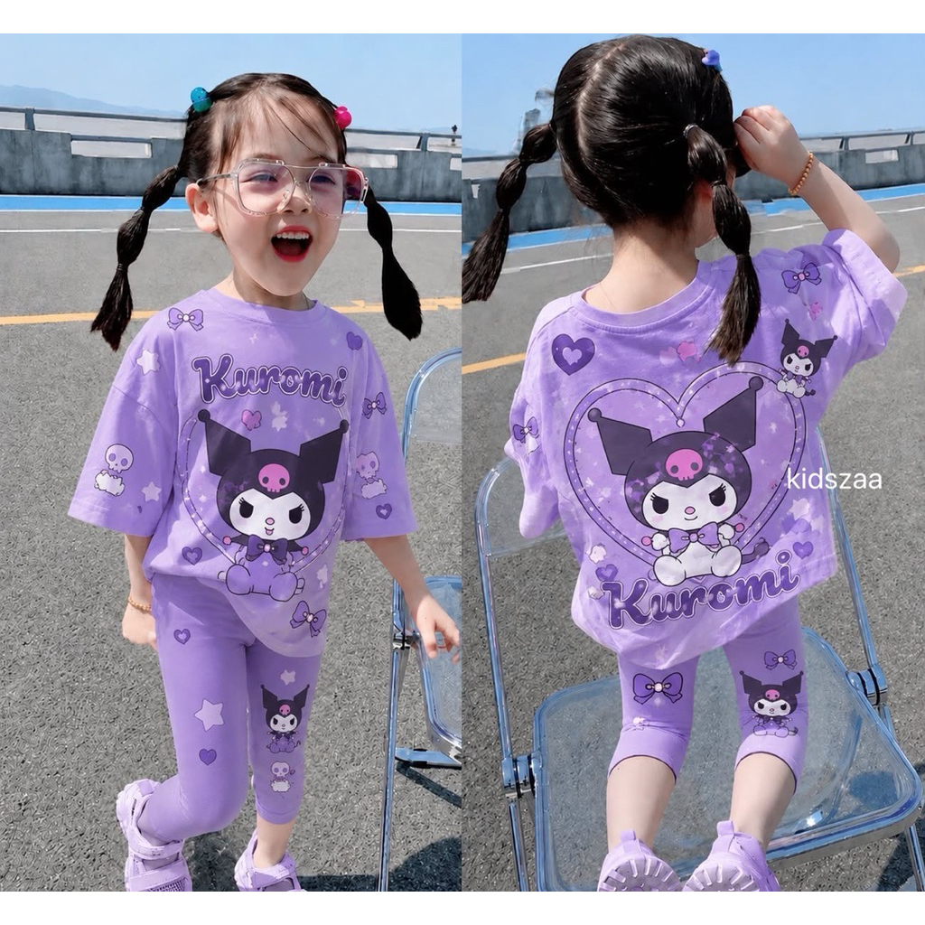ชุดเซ็ตแฟชั่นเด็ก ลายน่ารักมาก กางเกง3ส่วน มี3ลายให้เลือก