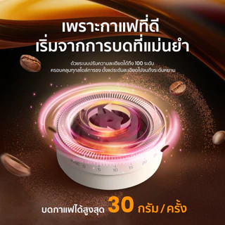 [New Series] EZhome Electric Grinder เครื่องบดกาแฟไฟฟ้า หัวบดสแตนเลส บดเมล็ดกาแฟได้ถึง 100 ระดับ พกพาสะดวก