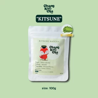 Chang Kin Cha ช้างกินชา - Kitsune Matcha ผงมัทฉะจากญี่ปุ่น (Ceremonial Grade) น้ำหนัก 40 กรัม