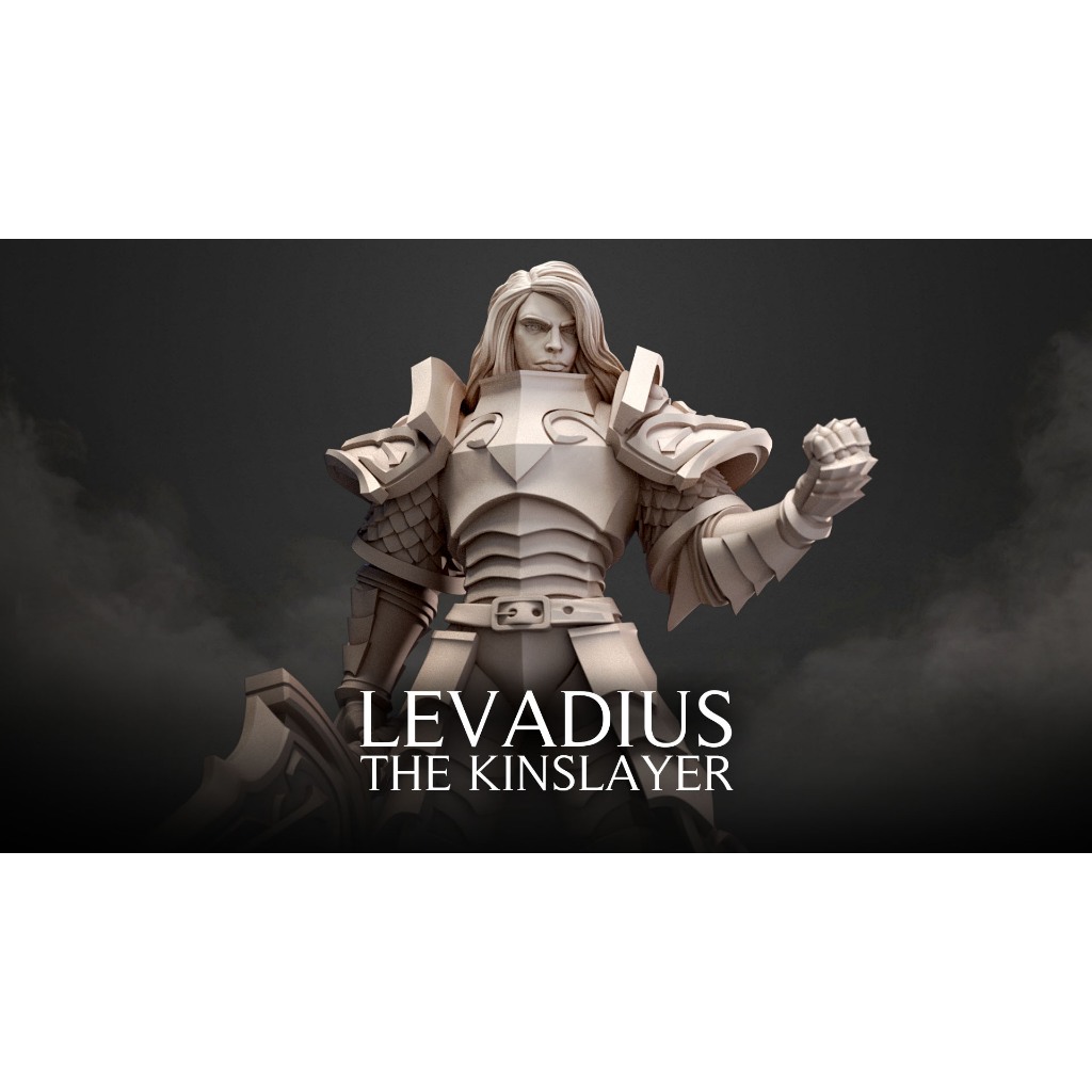 Levadius, Kinslayer งาน Resin D&D DnD Miniature Model สำหรับ Tabletop ตั้งโชว์