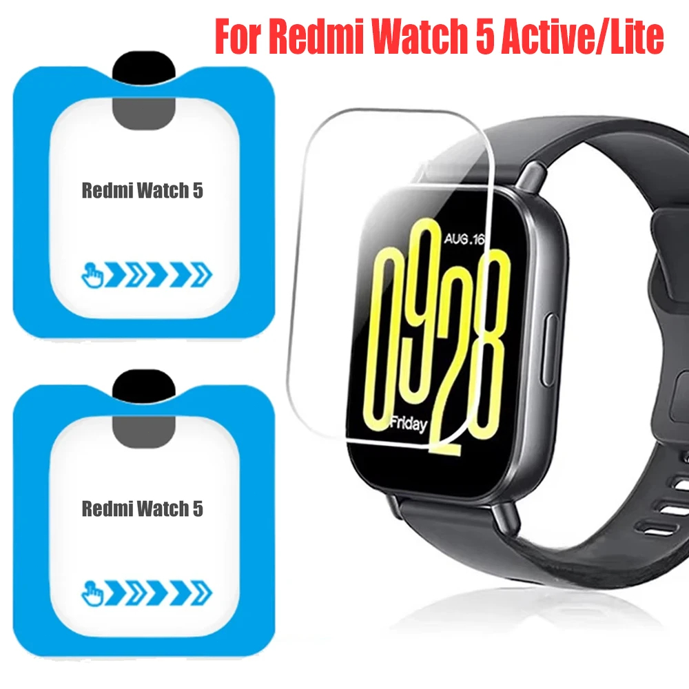 1-3PCS กระจกนิรภัยติดตั้งง่ายสําหรับ Redmi Watch 5 Active 5Lite ป้องกันหน้าจอสําหรับ Redmi Watch 5 Lite 5Active ฟิล์มป้อ