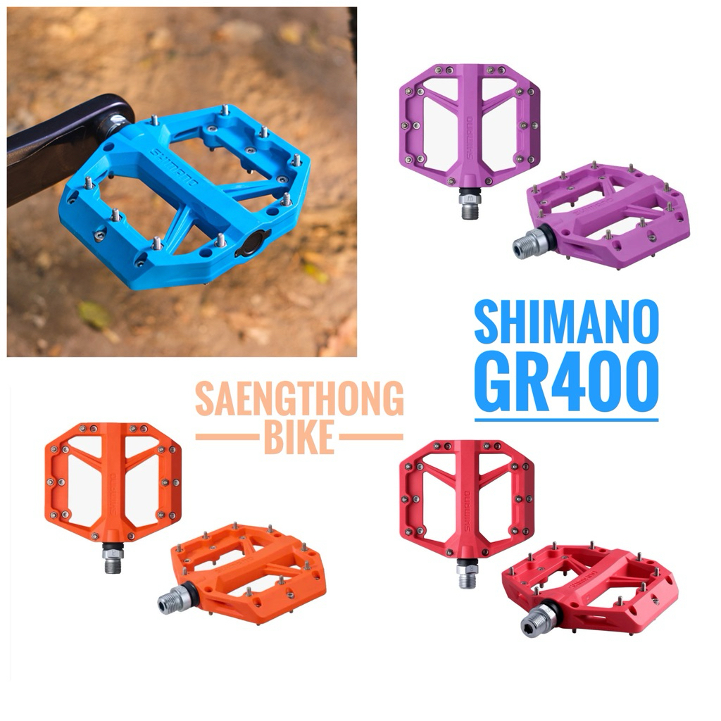 บันไดจักรยาน Shimano GR500 GR400 แบบ Flat (ไม่ใช้คลีต) GR-500 GR-400 ใช้ได้กับทั้งเสือภูเขา เสือหมอบ