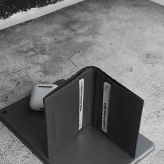 Louis Montini Cowhide Credit Card Holder กระเป๋าเก็บบัตร หนังวัวแท้ กระเป๋าใส่บัตรเครดิต WK23