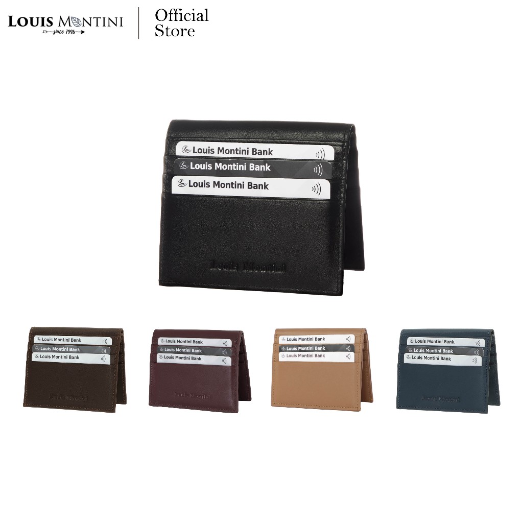 Louis Montini Cowhide Credit Card Holder กระเป๋าเก็บบัตร หนังวัวแท้ กระเป๋าใส่บัตรเครดิต WK23