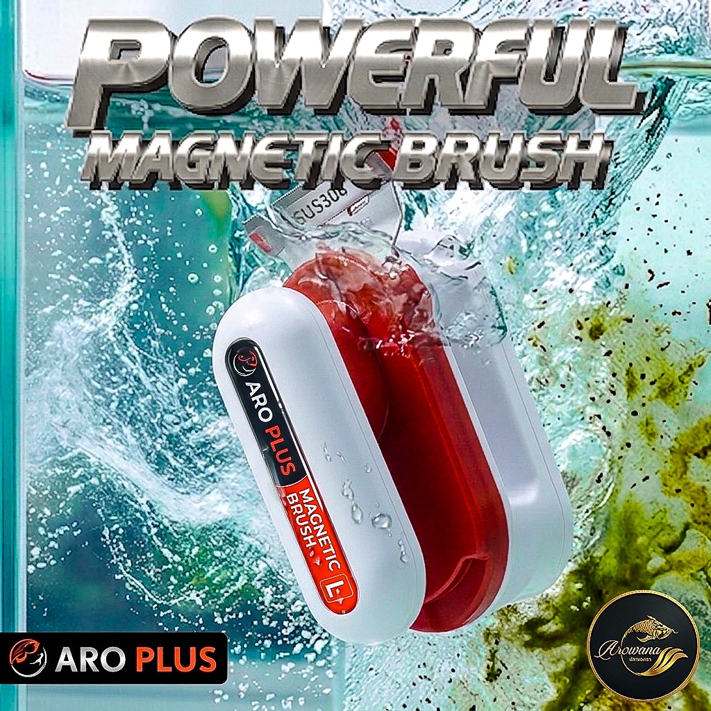 ARO PLUS แปรงแม่เหล็กขัดตู้ปลา รุ่น Powerful Magnetic Brush