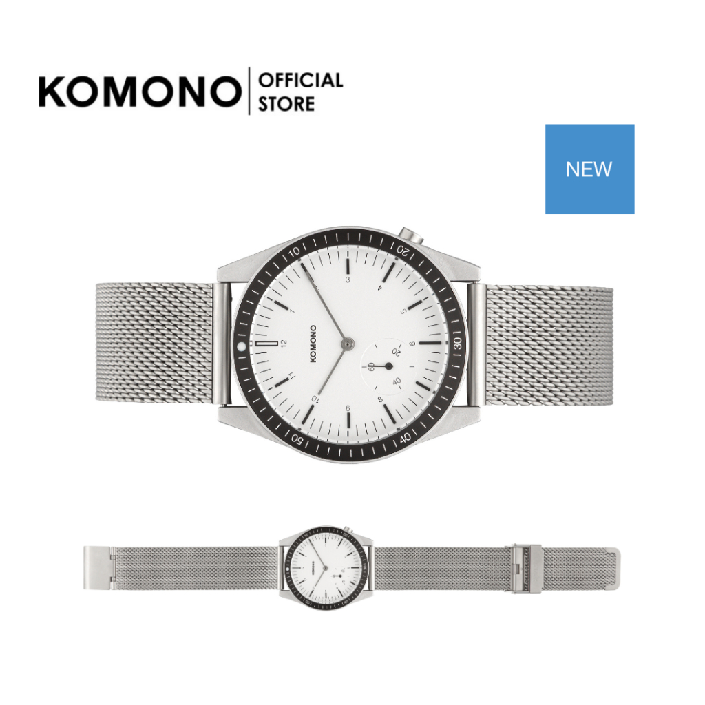 KOMONO Watch Ray Legacy Mesh Silver นาฬิกาผู้ชาย สายโลหะ วัสดุคุณภาพ