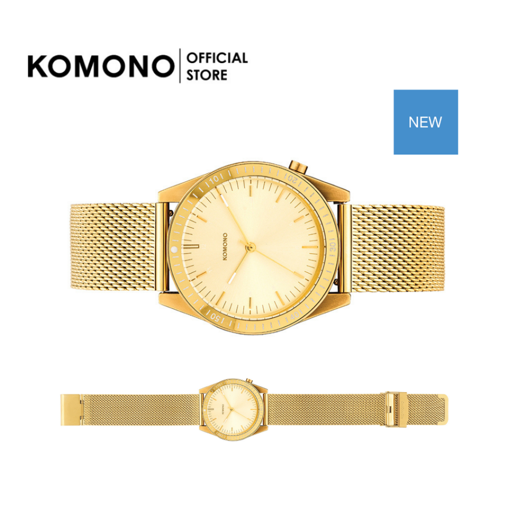 KOMONO Watch Ray Legacy Mesh All Gold นาฬิกาผู้ชาย โลหะ ทางการ/ทำงาน/ลำลอง วัสดุคุณภาพ