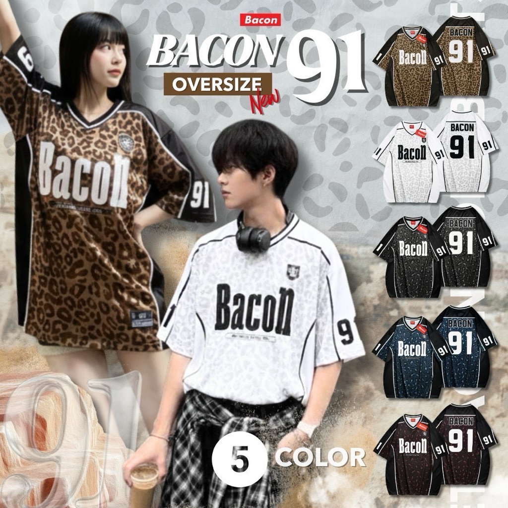 เสื้อคอวี Bacon ผ้าเกาหลี