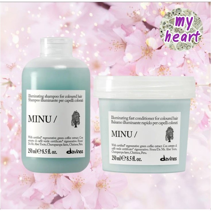 Davines Minu Shampoo/Conditioner/Hair Mask 250 ml แชมพู ครีมนวด มาส์ก สำหรับผมทำสี