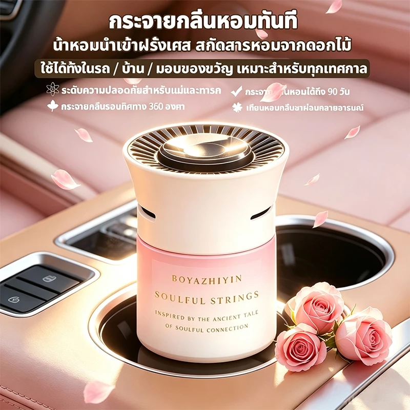 น้ำหอมรถ น้ำหอมสกัดธรรมชาติ ไม่มีแอลกอฮอล์ ขจัดกลิ่น รถหรู Car กลิ่นหอมทนนาน 90 วัน car fragrance