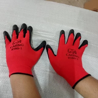 [แพ็ค 12 คู่] ถุงมือไนลอนเคลือบยาง ถุงมือช่างอเนกประสงค์ กันลื่น ทนทาน สำหรับงานก่อสร้าง ทำสวน โกดัง (ช่างซ่อม/คนงาน)