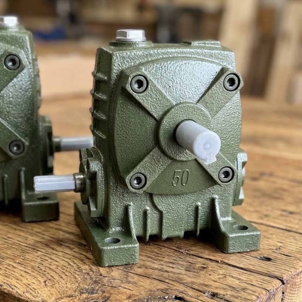 KIMPO Worm Gear  #50 (12) เพลา รุ่น KB (PA) out put 17 มม. อัตราทด 1:5-1:60 เกียร์ทดรอบ เกียร์เฟือง