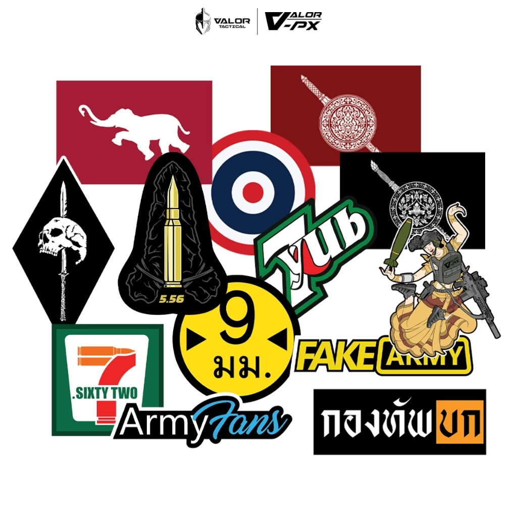 VALOR PX - Sticker Collection 2026 สติกเกอร์กันน้ำ ติดรถ ตกแต่งแก้ว ขวดน้ำ
