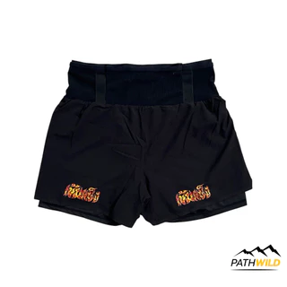 Khem khaeng Reflect (V.2.1) FIRE COLOR BLACK เข้มแข็งรันนิ่ง กางเกงสำหรับวิ่ง ออกกำลัง ผ้าแห้งเร็ว ซับในยาว