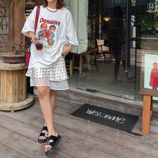 Polka dot Satin Midi Skirt กระโปรงลายจุด