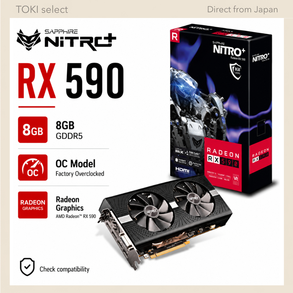 SAPPHIRE NITRO+ Radeon RX 590 OC 8GB GDDR5 Graphics Card SA-RX590-8GD5N+OC