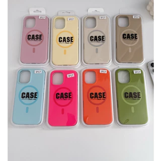[i17] พร้อมส่ง R1868 เคสพรีเมี่ยมซิลิโคนชาร์จไร้สายวงแหวนแม่เหล็ก เคสไอโฟน สำหรับ iPhone13-16Promax