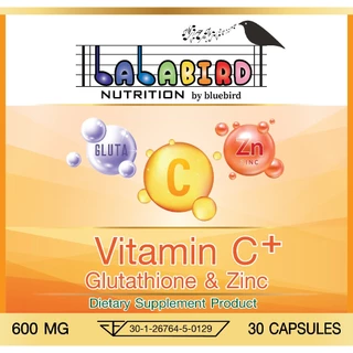 [เซ็ต 1 แถม 1] Lalabird Vitamin C+Glutathione+zinc วิตามินซี พลัส กลูต้าและซิงค์ 600 มก. 30 แคปซูล