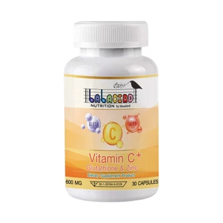 [เซ็ต 1 แถม 1] Lalabird Vitamin C+Glutathione+zinc วิตามินซี พลัส กลูต้าและซิงค์ 600 มก. 30 แคปซูล