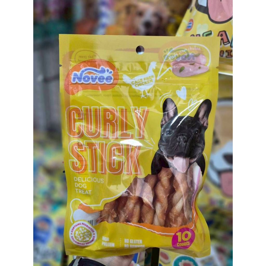 Novee سكاكر كلاب Curly Stick ملفوفة بالدجاج — صورة 5