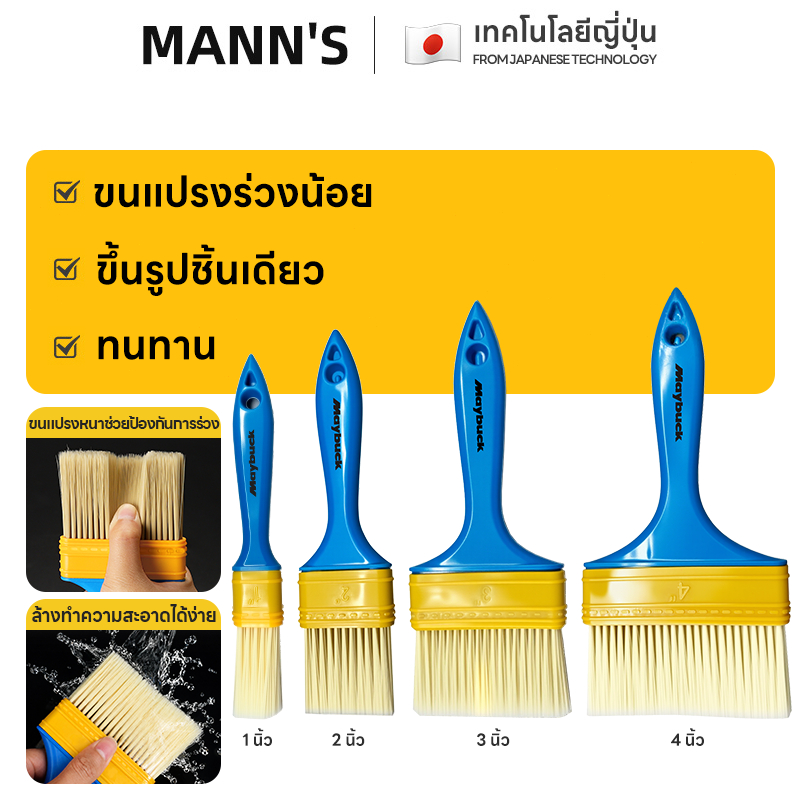 แปรงทาสีบ้าน แปรงทาสี 1-4" ใช้ได้ทั้งทาสี เก็บงาน ทำความสะอาด ซอกมุม งานไหนก็เอาอยู่ขนาด