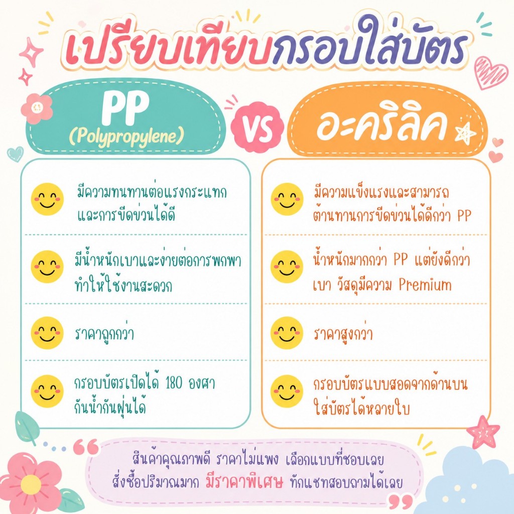 เฟรมการ์ด เคสการ์ด แบรนด์ UHOO กรอบใส่การ์ดอะคริลิค Card case ซองใส่บัตรห้อยคอ ที่ใส่บัตรพนักงงาน เฟ
