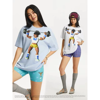 CryingCenter เสื้อยืดคอกลม ผ้านุ่ม Fitness Girl T-Shirt