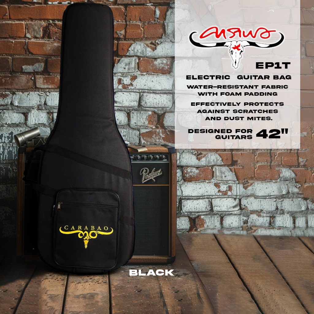 CARABAO กระเป๋ากีต้าร์ไฟฟ้าผ้าบุโฟม EleGT foamBagArmyBK EP1T43' (850)