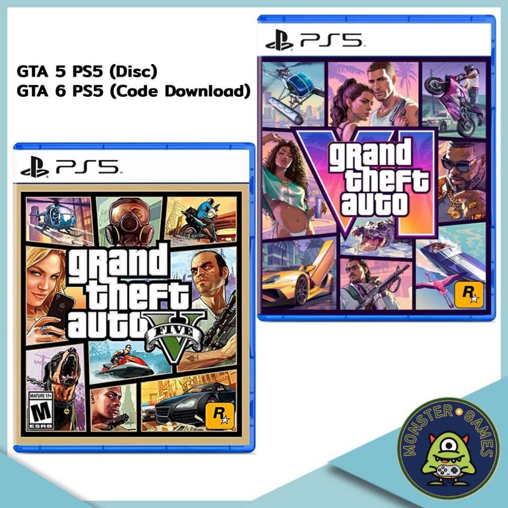 Grand Theft Auto V - VI  Ps5 Game แผ่นแท้มือ1!!!!! (GTA V Ps5)(GTA 5 Ps5)(Grand Theft Auto 6 Ps5)(GT