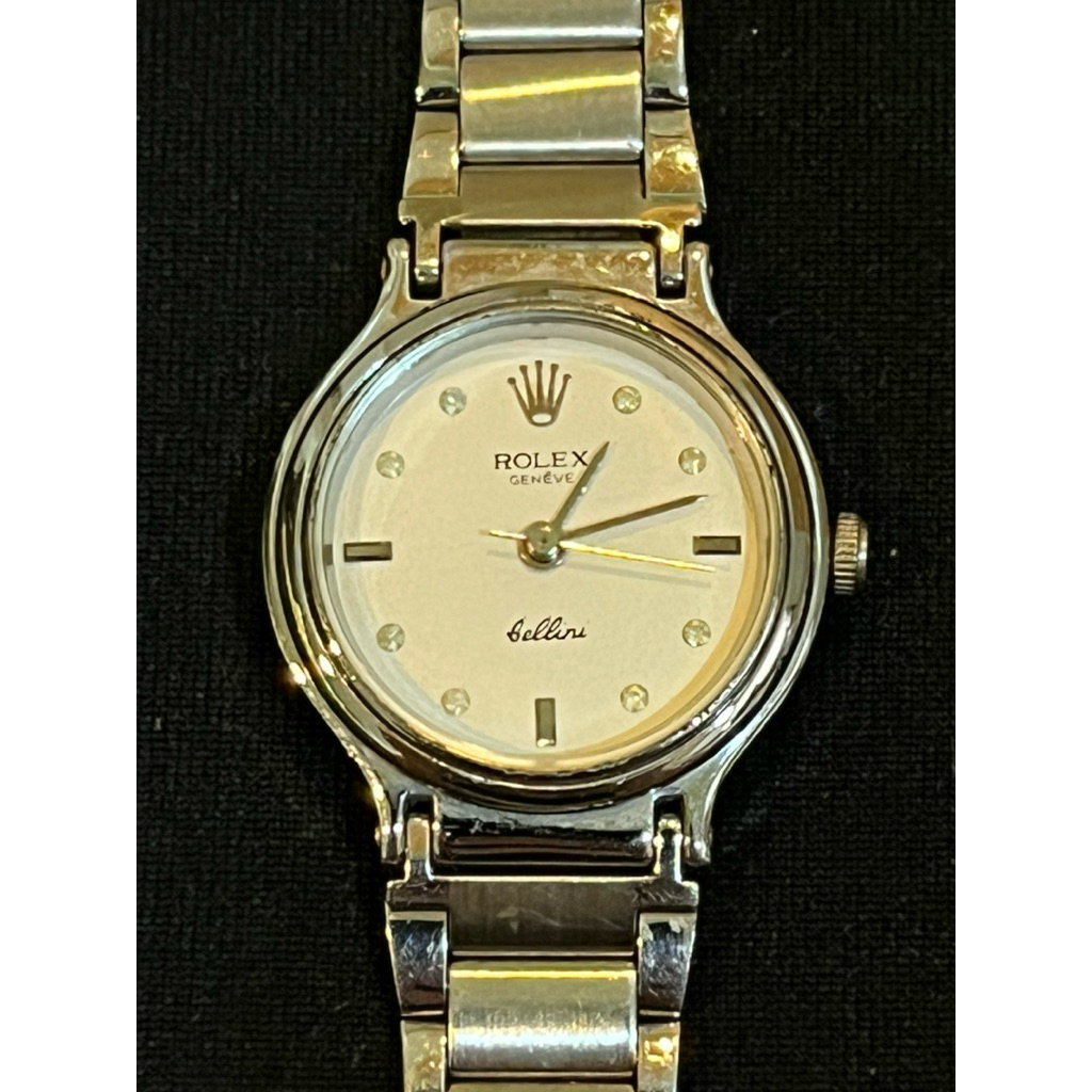 นาฬิกา Rolex Cellini Geneve likely a ref. 6621 or 6622 white dial diamond hour มือสองญี่ปุ่น (สภาพ 9