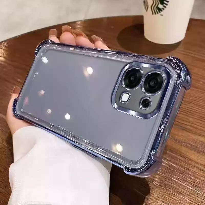 เคสใส ขอบสี กันเลนส์กล้อง สำหรับOppo Reno16 Pro Reno16F Reno15 Reno15Pro Max Reno15F กันกระแทก