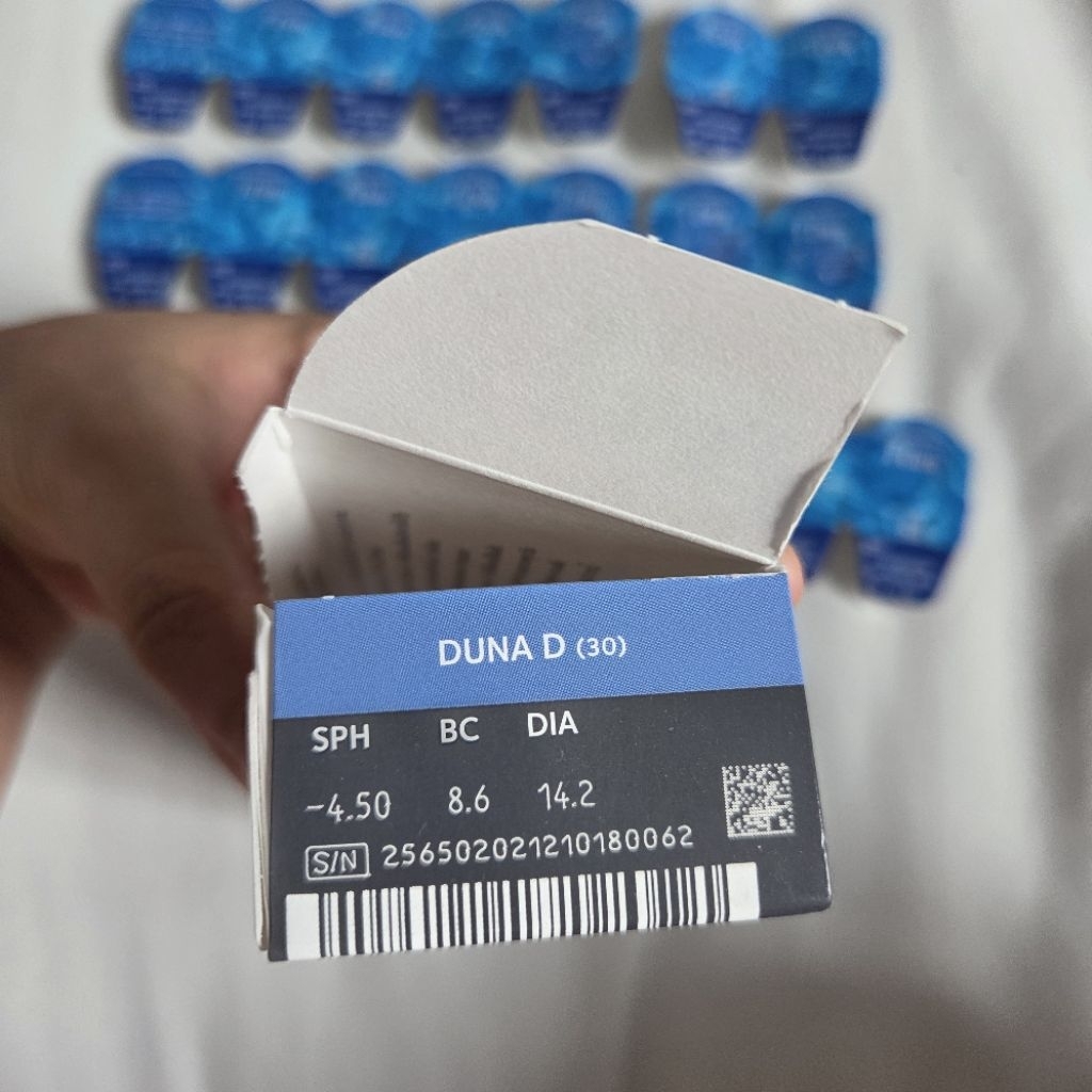 DUNA D 1 Day คอนแทคเลนส์รายวัน ค่าสายตา -4.50 (22 ชิ้น)