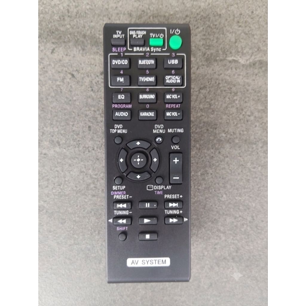 รีโมทเครื่องเล่น Sony dvd home theater ใช้กับรุ่น DAV-DZ650, DAV-DZ950, HBD-DZ350, HBD-DZ650, HBD-DZ