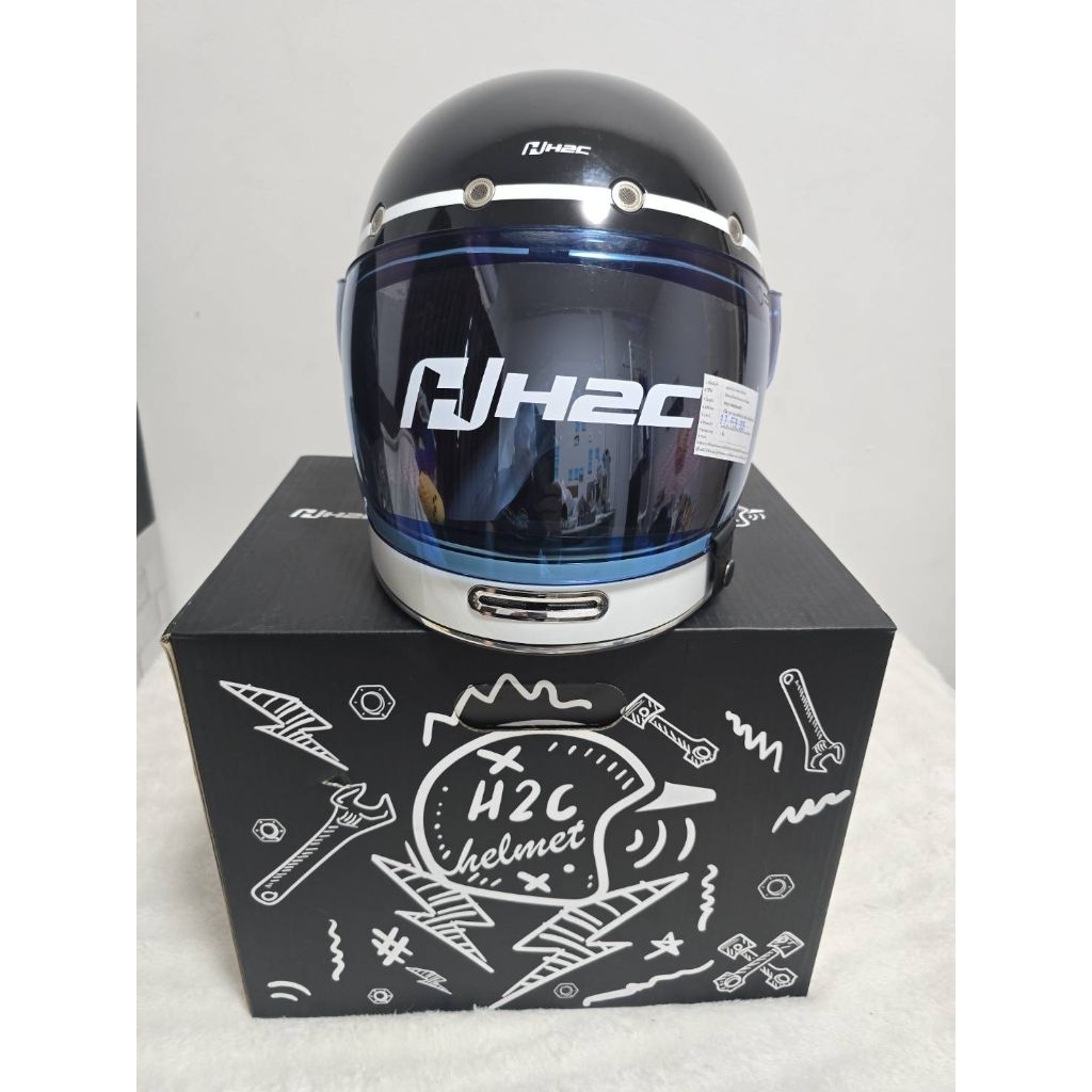 H2C Helmet Original สีขาว Size XL : 61 - 62 ซม