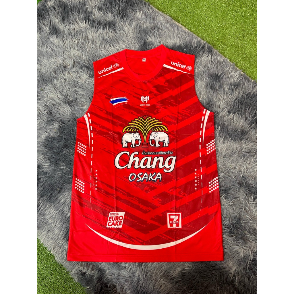 **ของแท้ ส่งไว** เสื้อกีฬาแขนกุดพิมพ์ลายช้าง moondoge รุ่นEX-2