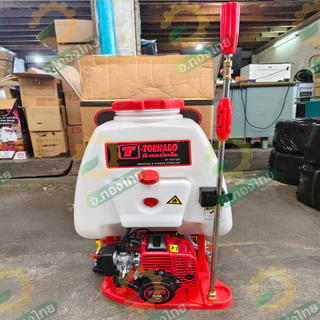เครื่องพ่นยา เครื่องฉีดยา 767 คาบูลูกลอย 2 จังหวะ 25 ลิตร ยี่ห้อ TORNADO (2 หม้อลม)