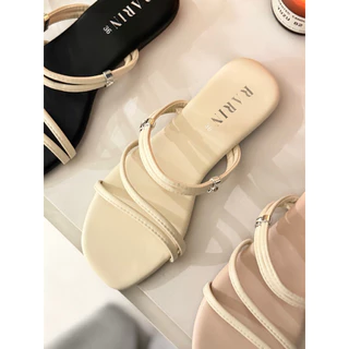 Rarin รุ่น [ Jolyn ] 36 - 41 รองเท้าแตะพื้นนุ่ม หนังนิ่ม ใส่ได้สองแบบ
