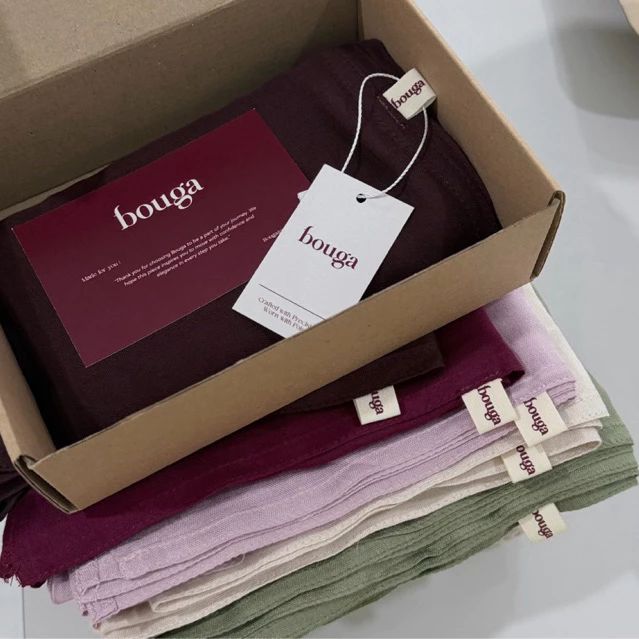BOUGA Signature Rayon Shawl hijabผ้าพันยาว ผ้าเรยอน