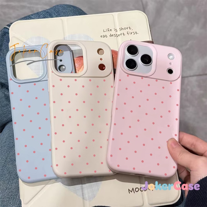 เคสไอโฟน 17 เคสสำหรับ iPhone 17 13 16 15 14 12 11 Pro Max 15 Pro 16 14 15 Plus 16E เคสโทรศัพท์ลายจุดหลากสีเรียบง่าย