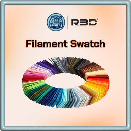 R3D Filament Swatch PLA PETG Color Card รวม 230 สี เลือกสีได้จากชิ้นงานจริง ชุดตัวอย่างสีเส้นพิมพ์ 3