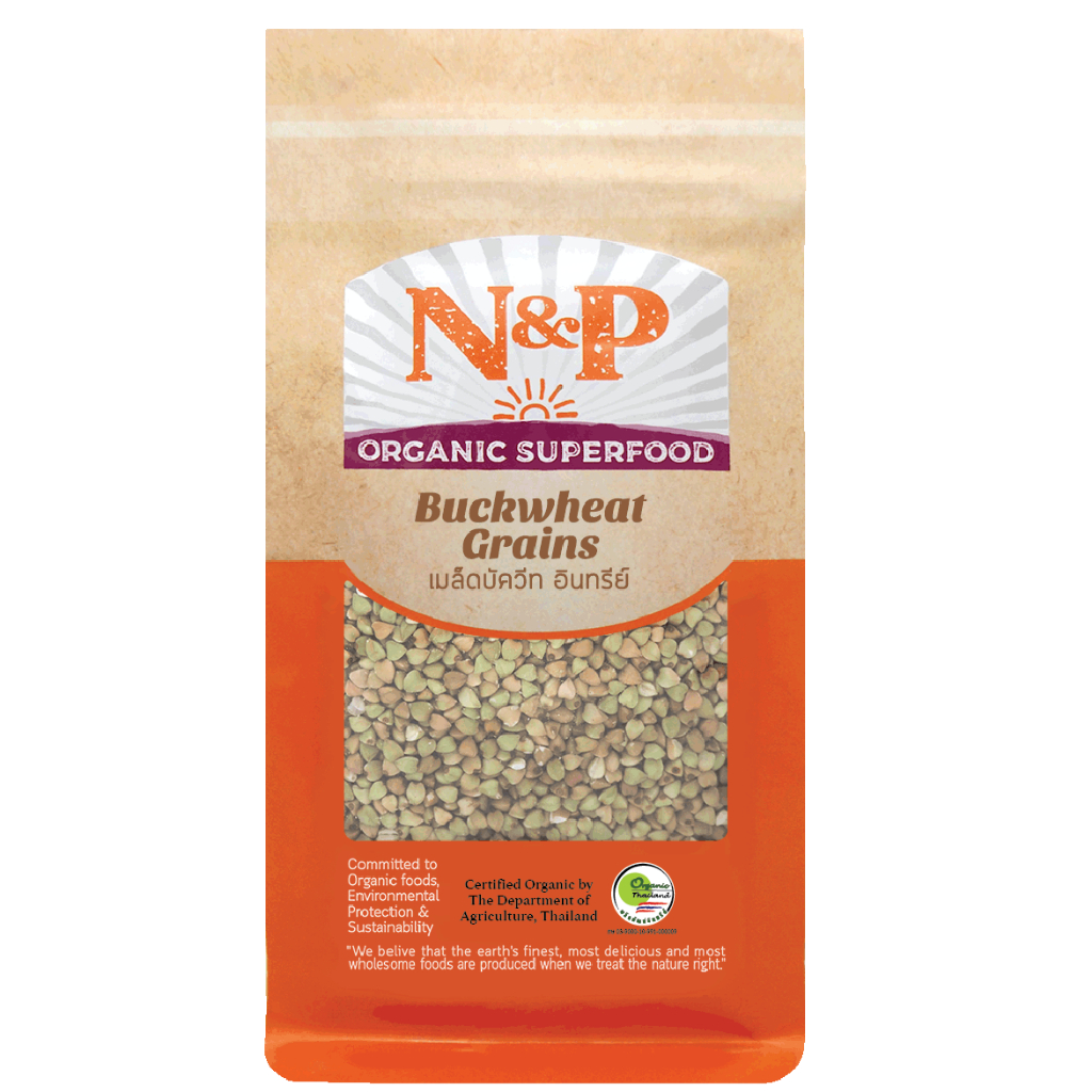 N&P Organic เมล็ดบัควีทออร์แกนิค ปริมาณ 300 กรัม  N&P Organic Buckwheat  Grains 300 g