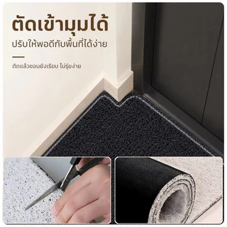 VELOREE พรมดักฝุ่น pvc พรมดักฝุ่นหน้าบ้าน พรมเช็ดเท้าหน้าบ้าน welcome กันลื่น ซักได้ ขนาดใหญ่ 40*120ซม