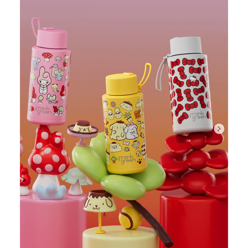 ขวดน้ำ Frank Green รุ่นสุดฮิต Hello Kitty ขวดน้ำสเตนเลสสตีล พร้อมฝา Flip Straw Lid มีขายเฉพาะที่ออสเตรเลียเท่านั้น