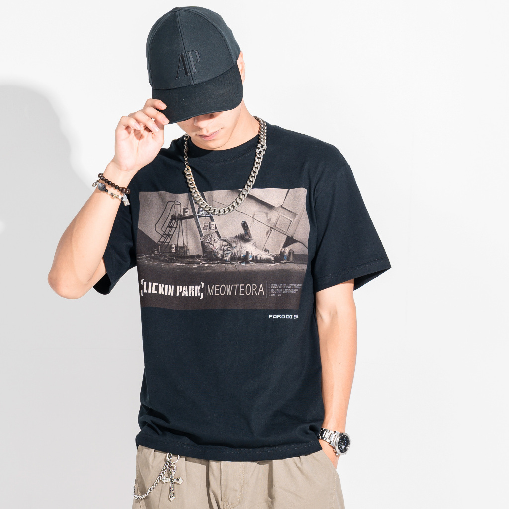lickin park เสื้อล้อเลียนวง linkin park cotton100% สกรีนจม dtg ด้วยเครื่อง gtx pro
