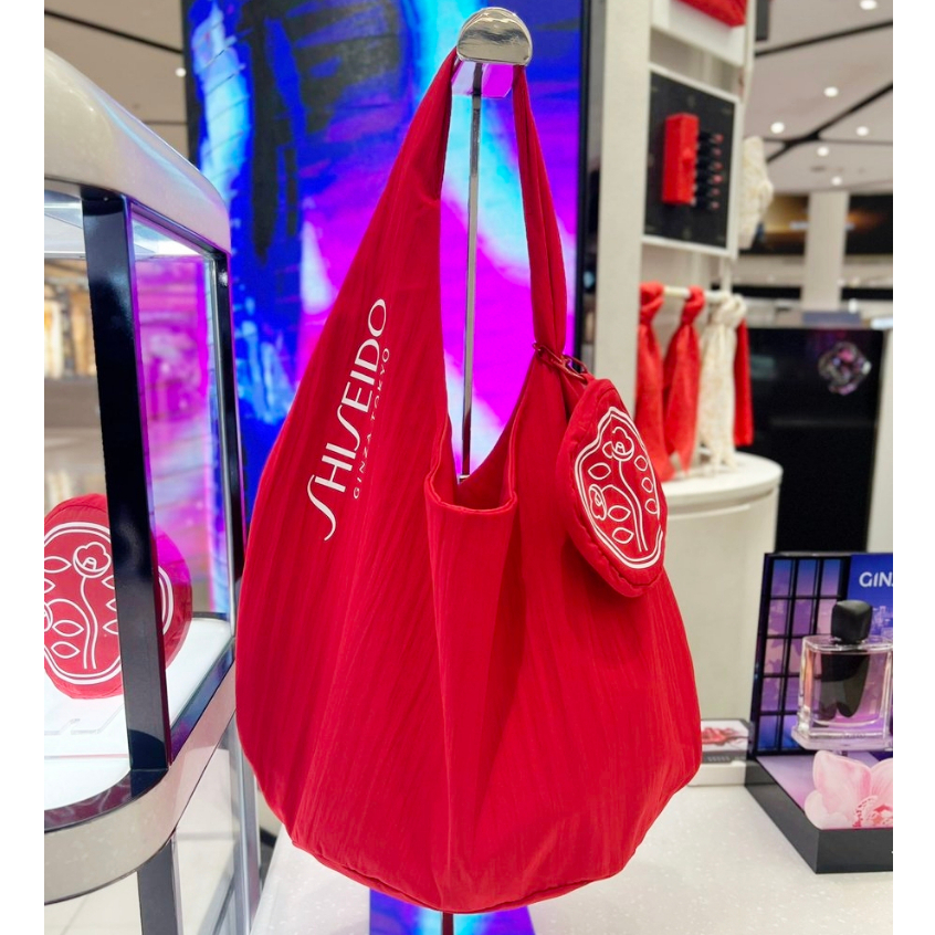 กระเป๋า SHISEIDO สีแดง สวยมากก
