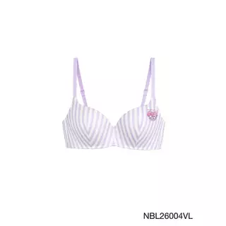 My Melody & Kuromi เสื้อชั้นในไร้โครง รหัส NBL26004VL+ NUL26004VL สีม่วงอ่อน
