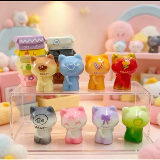 [8pcs]เรซิ่น น้องแมว Miao 8 สี งานเรืองแสง น่าสะสม มาครบ พร้อมส่งจากไทย