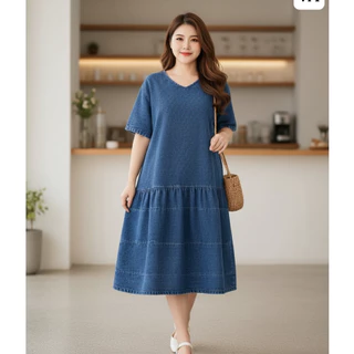 Nana’s Craft เดรสผ้าม่อฮ่อมทอลาย สโตนวอช (Stone Wash)
