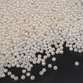 ลูกปัด ABS เลียนแบบมุกทรงกลมความเงาสูง 3-25mm สำหรับทำสร้อยข้อมือ สร้อยคอ และเครื่องประดับ DIY