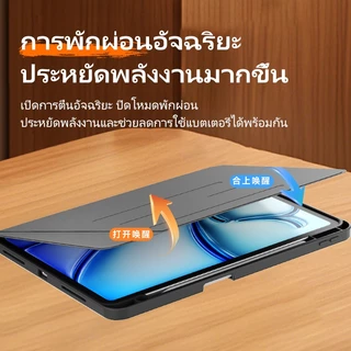 เคสไอแพด gen11 ipad gen10 ขาตั้งแม่เหล็ก ระบายความร้อน ช่องปากกา Pro11 Air4/5/6/7 เรียน วาดรูป